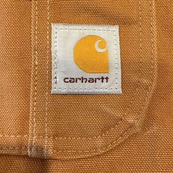 Carhartt Quilted Lined Duck Bib Overalls Mens 50x32‎ Zip To Thigh R41 BRN * - Picture 3 of 10